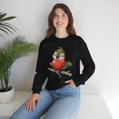 Unisex Heavy Blend Crewneck Sweatshirt Ciguita Hugging a Heart