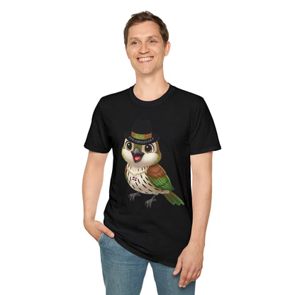 Unisex T-shirt Ciguita the Palmchat with Hat & Chain