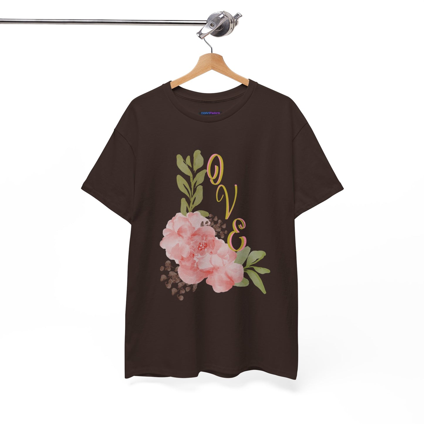 Floral “Love” Design - Unisex Heavy Cotton Tee