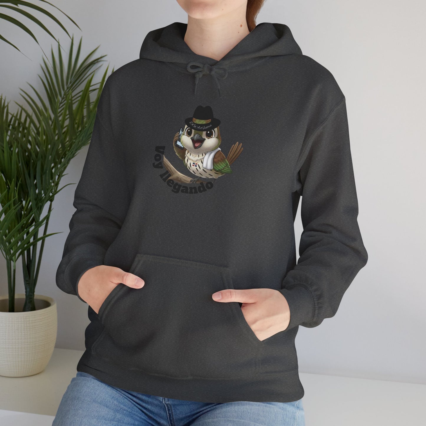 Unisex Heavy Blend  Hooded Sweatshirt with Cigüita "Voy llegando"