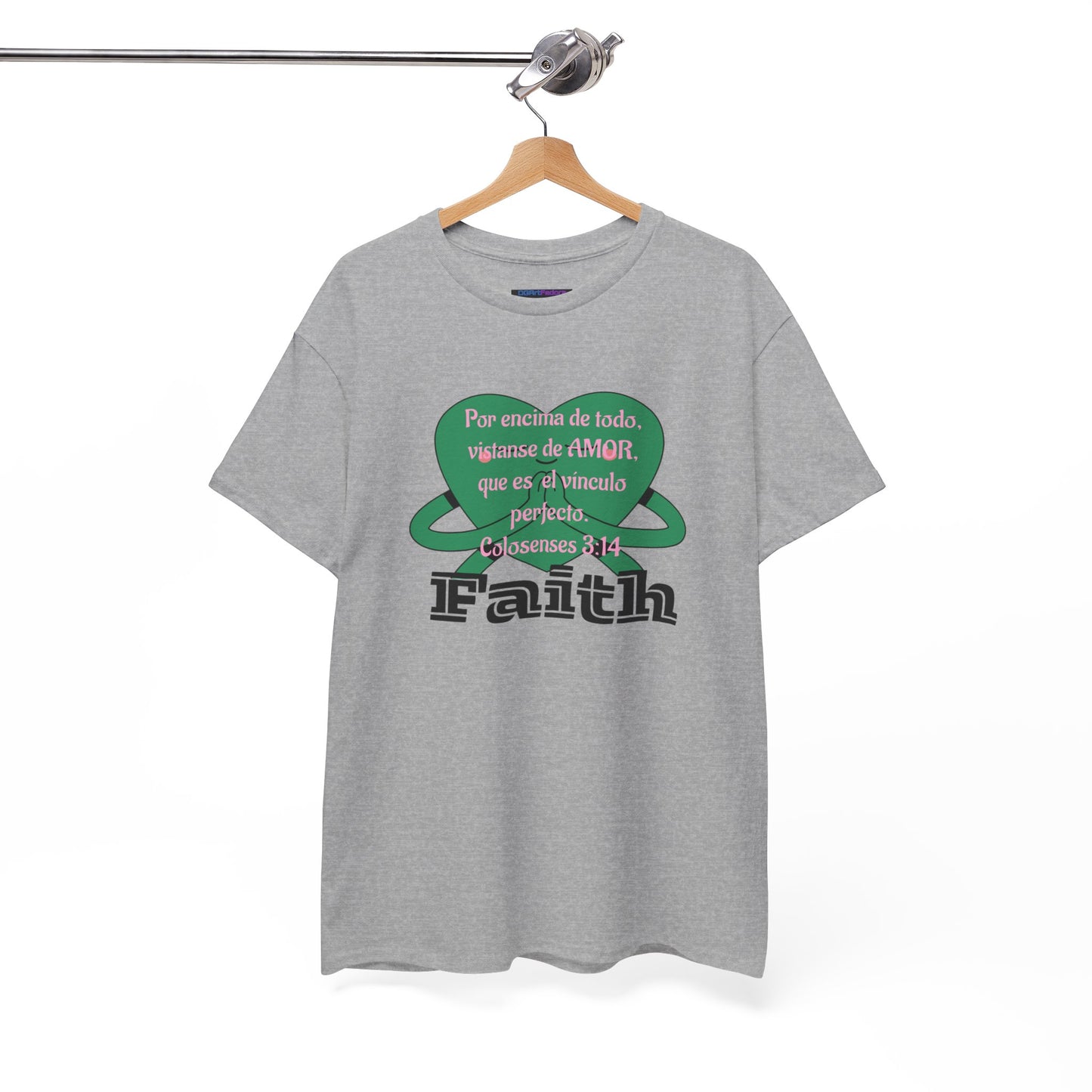 Unisex Heavy Cotton Tee - Fe (Faith), Colosenses 3:14