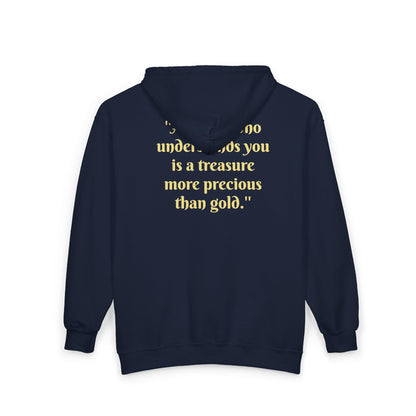 Unisex Heavy Blend Full Zip Hooded Sweatshirt Hand Shake and Friendship Quote