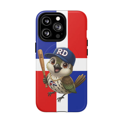 Dominican flag with Cigüa ready for baseball Tough Magnetic Iphone Cases