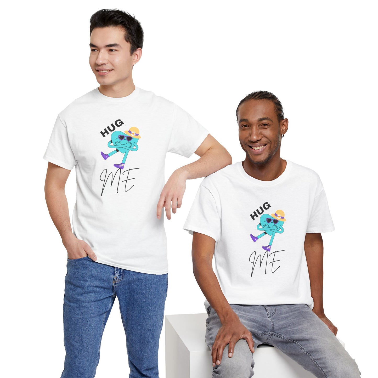 Unisex Heavy Cotton Tee HUG ME GIRL