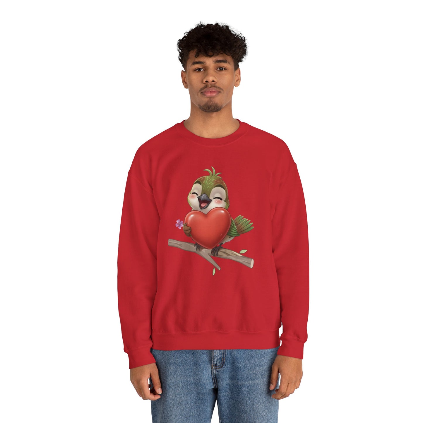 Unisex Heavy Blend Crewneck Sweatshirt Ciguita Hugging a Heart