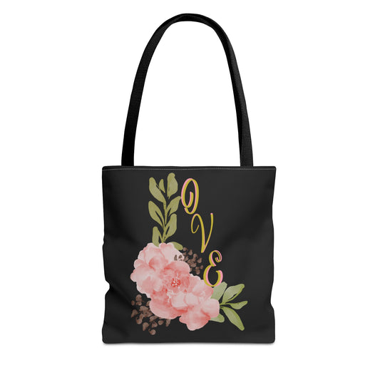 Floral “Love” Design - Tote Bag