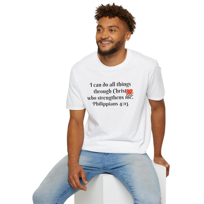 Unisex Softstyle T-Shirt -Philippians 4:13 - I can do all things