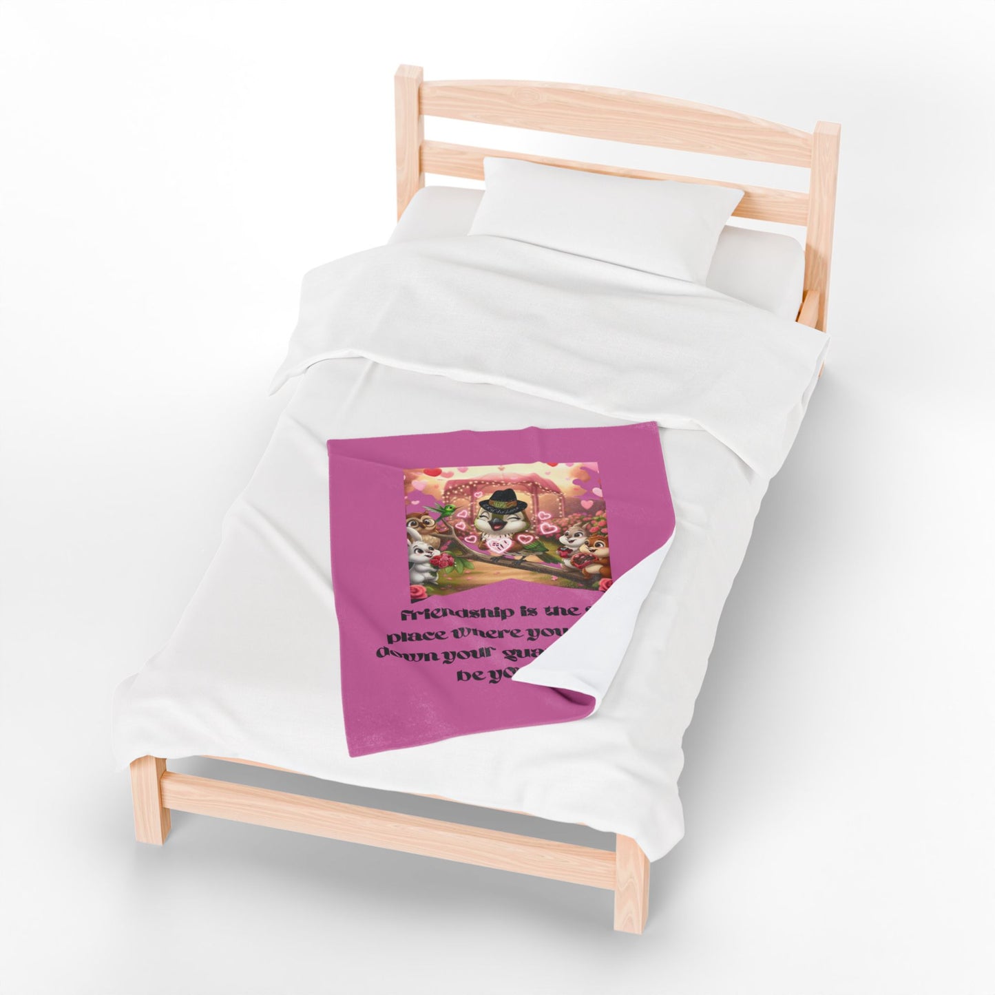 Velveteen Plush Blanket - Be Yourself Friendship