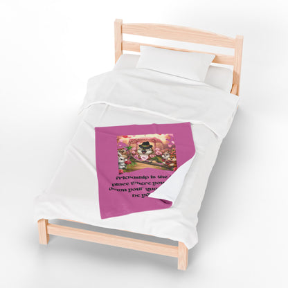 Velveteen Plush Blanket - Be Yourself Friendship