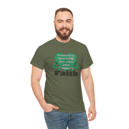 Unisex Heavy Cotton Tee - Fe (Faith), Colosenses 3:14