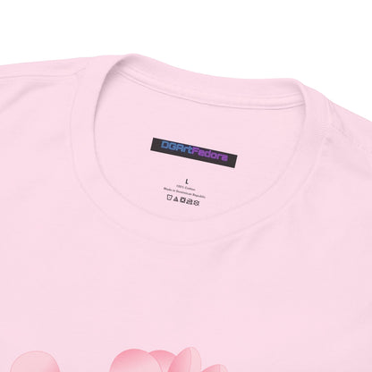 Stylish Mom Lettering with Pink Flowers - Heavy Cotton Tee