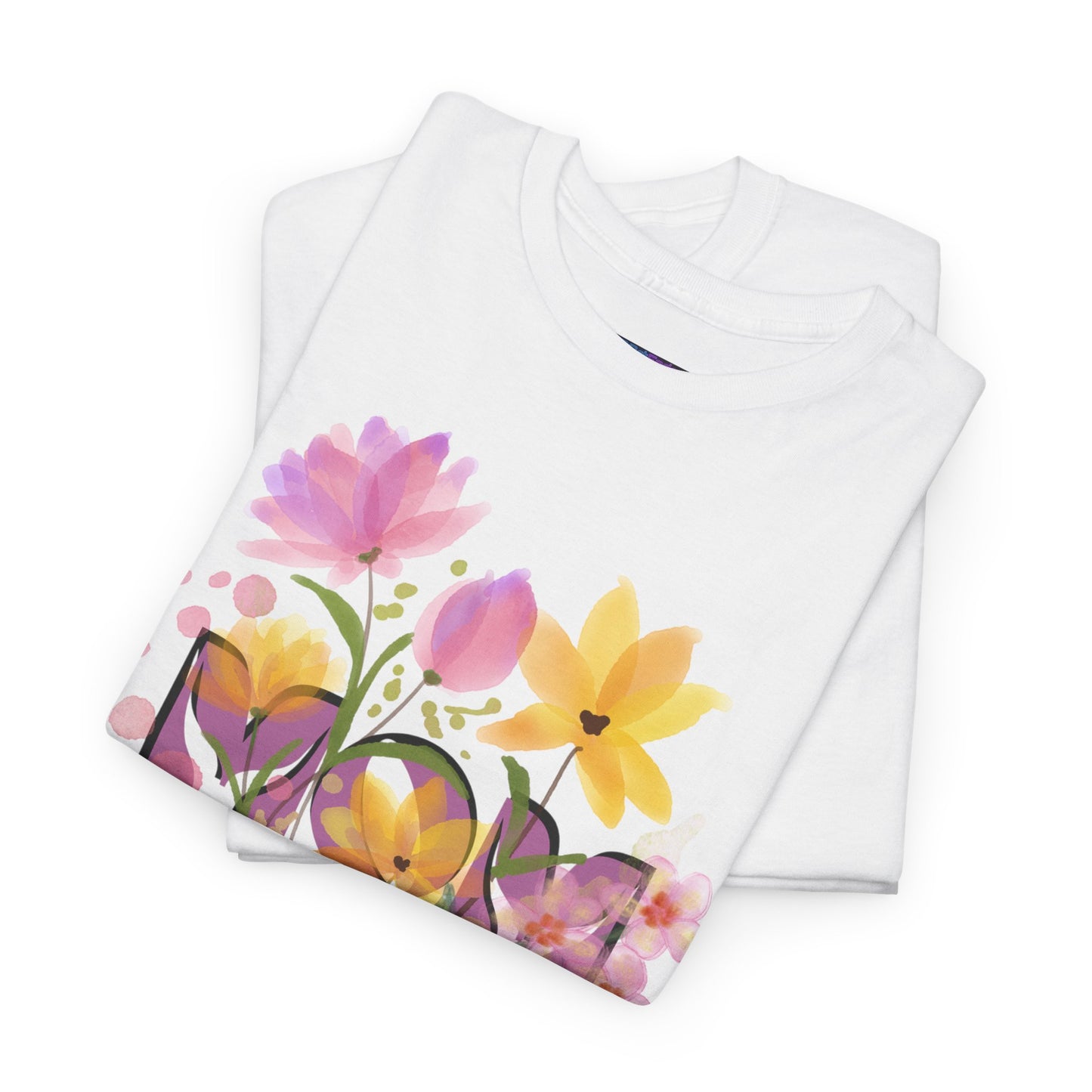 Soft Floral Mom Tribute Design - Heavy Cotton Tee