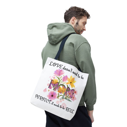 Love Is Real Inspirational Carryall Tote Bag