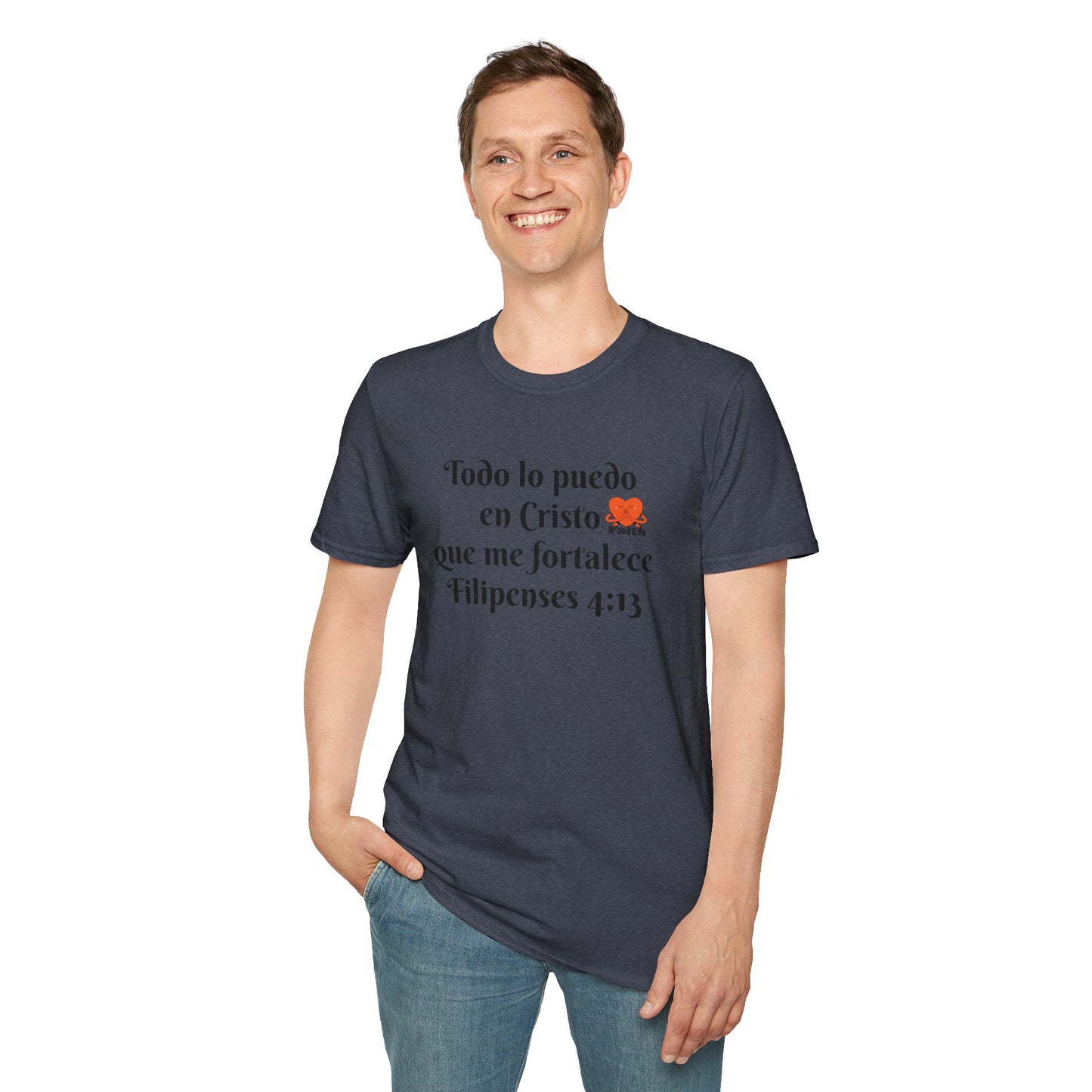 Unisex Softstyle T-Shirt - Filipenses 4:13 - Todo lo puedo en Cristo que me fortalece