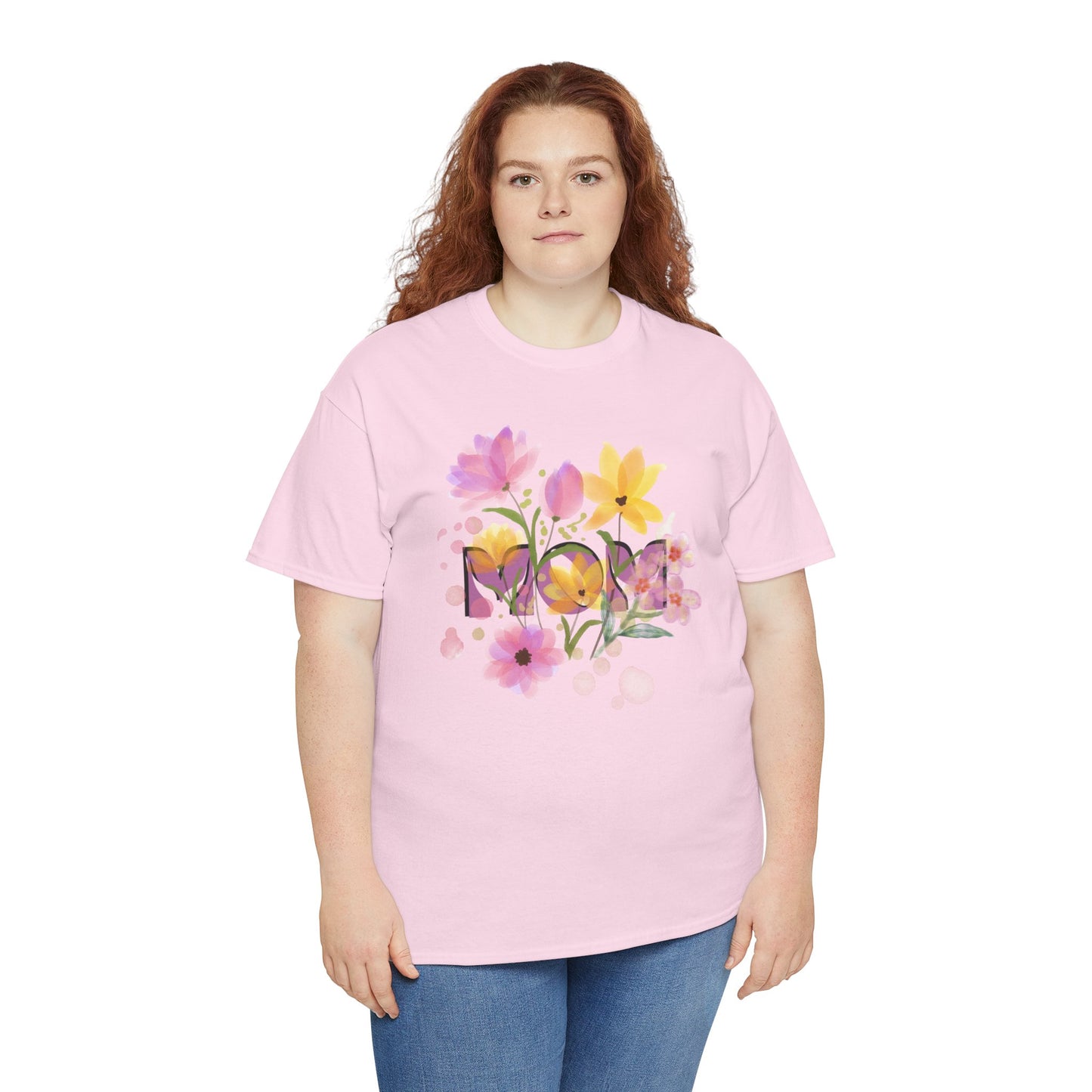 Soft Floral Mom Tribute Design - Heavy Cotton Tee