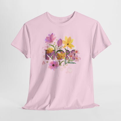 Soft Floral Mom Tribute Design - Heavy Cotton Tee