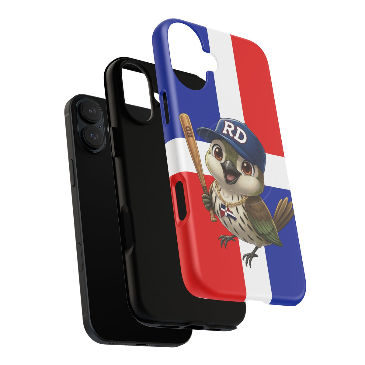 Dominican flag with Cigüa ready for baseball Tough Magnetic Iphone Cases