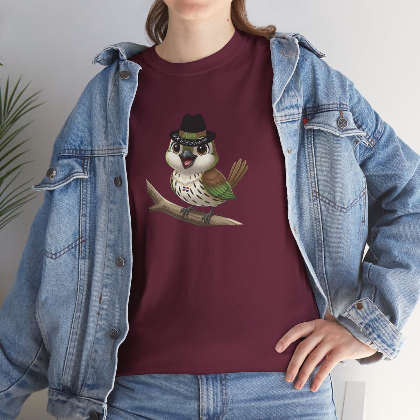 Unisex Heavy Cotton Tee Ciguita Chillin' on a Branch