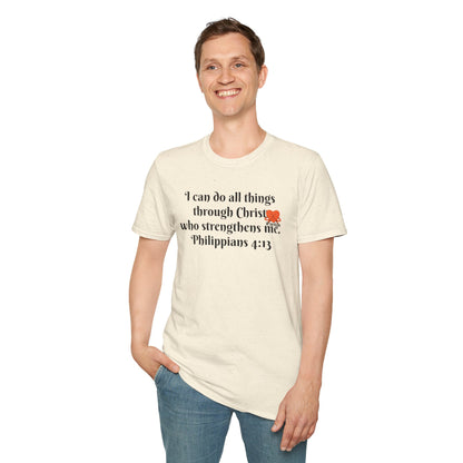 Unisex Softstyle T-Shirt -Philippians 4:13 - I can do all things