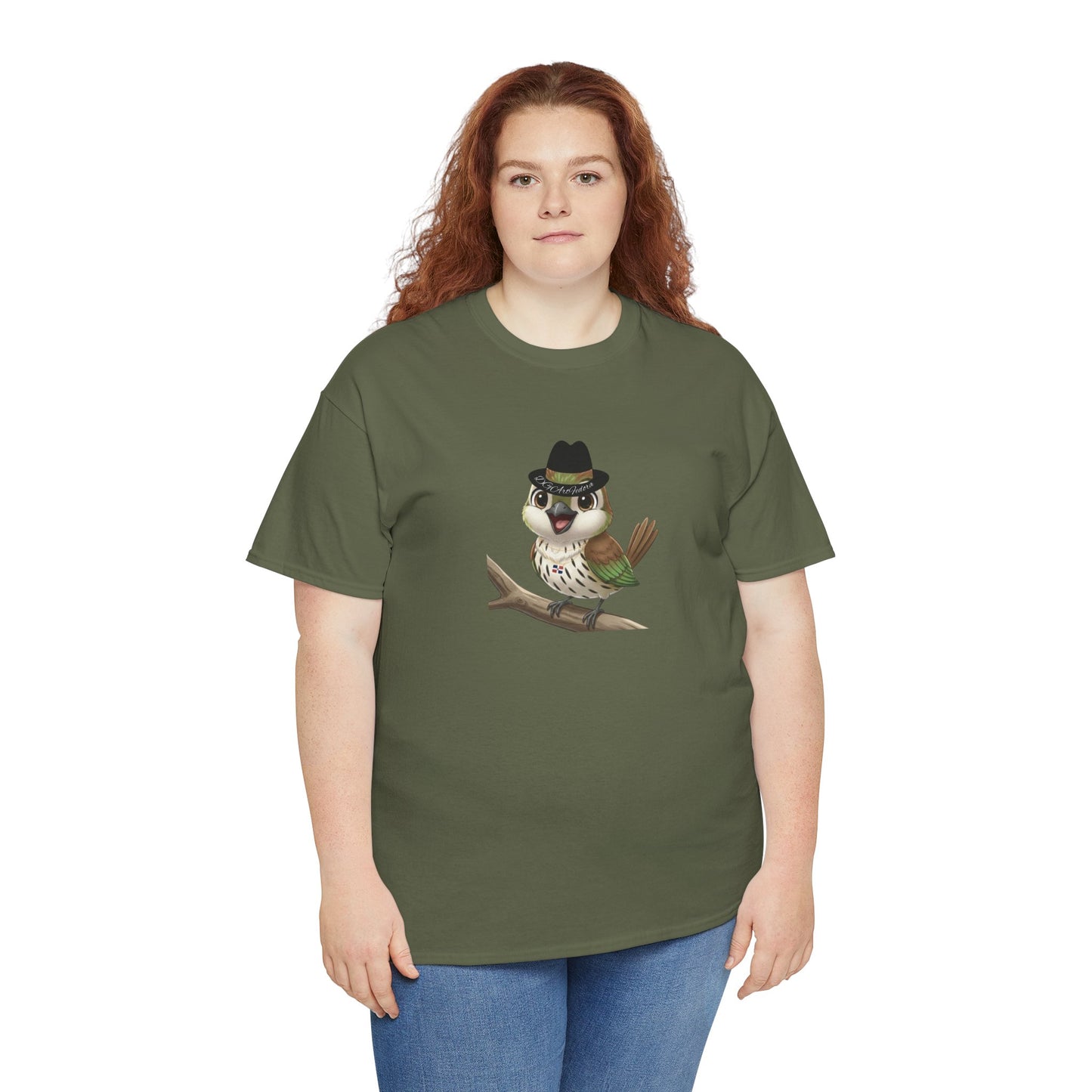 Unisex Heavy Cotton Tee Ciguita Chillin' on a Branch