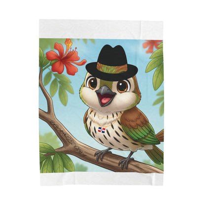 Velveteen Plush Blanket Cigüita the Palmchat