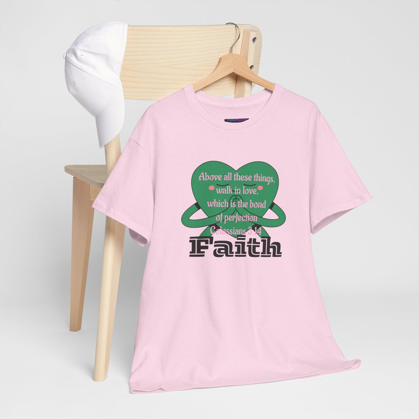 Unisex Heavy Cotton Tee -Faith, Colossians 3:14