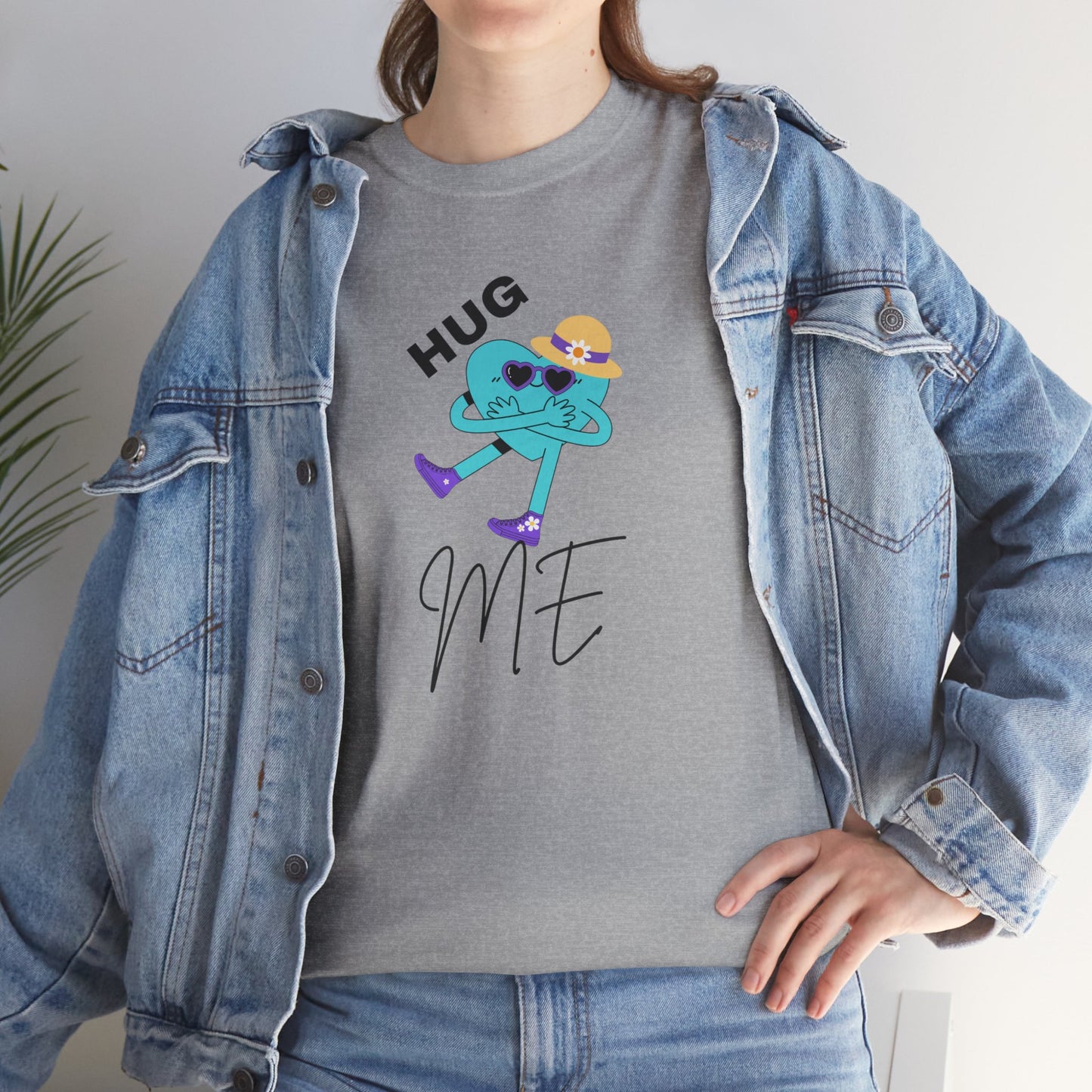 Unisex Heavy Cotton Tee HUG ME GIRL