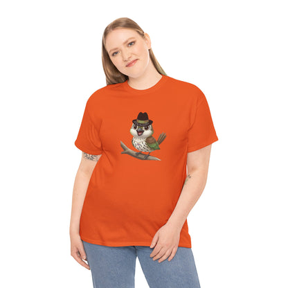 Unisex Heavy Cotton Tee Ciguita Chillin' on a Branch