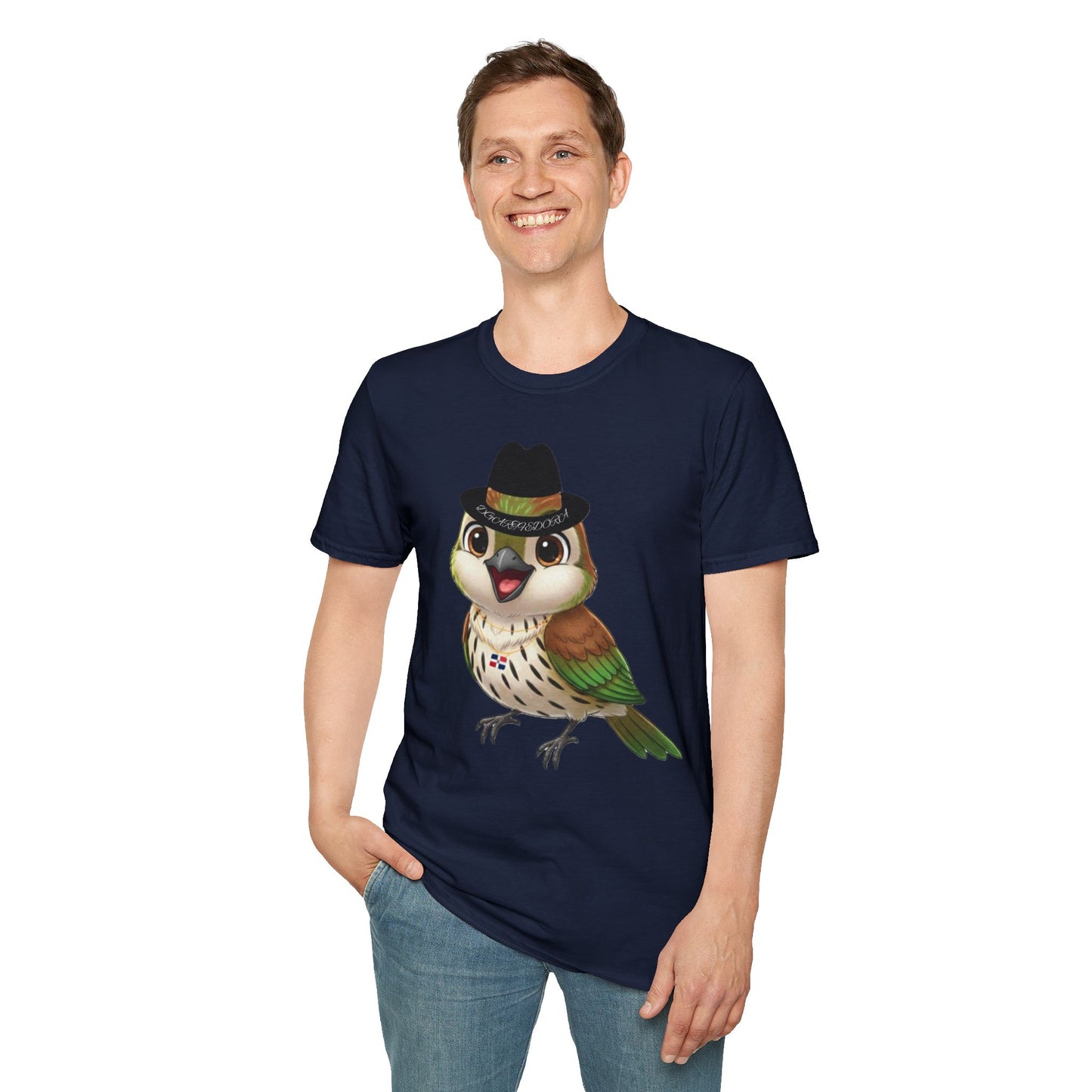 Unisex T-shirt Ciguita the Palmchat with Hat & Chain