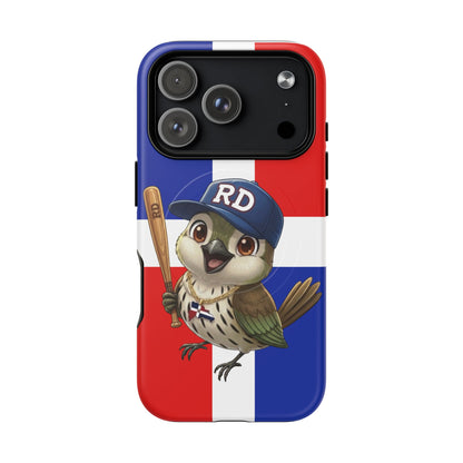 Dominican flag with Cigüa ready for baseball Tough Magnetic Iphone Cases