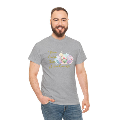 Unisex Heavy Cotton Tee - Easter, Joy, Love, & New Beginnings (Spanish Version)