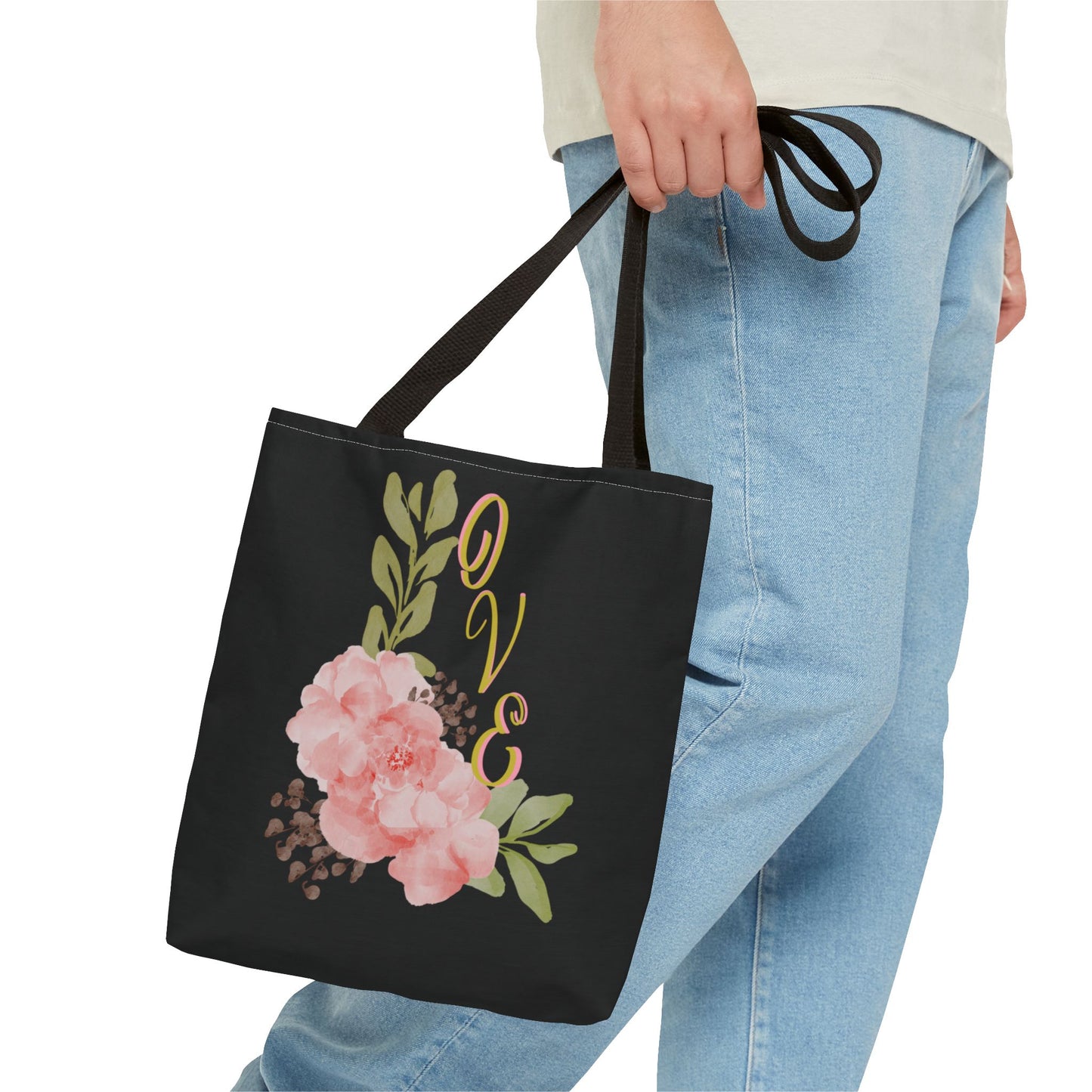 Floral “Love” Design - Tote Bag