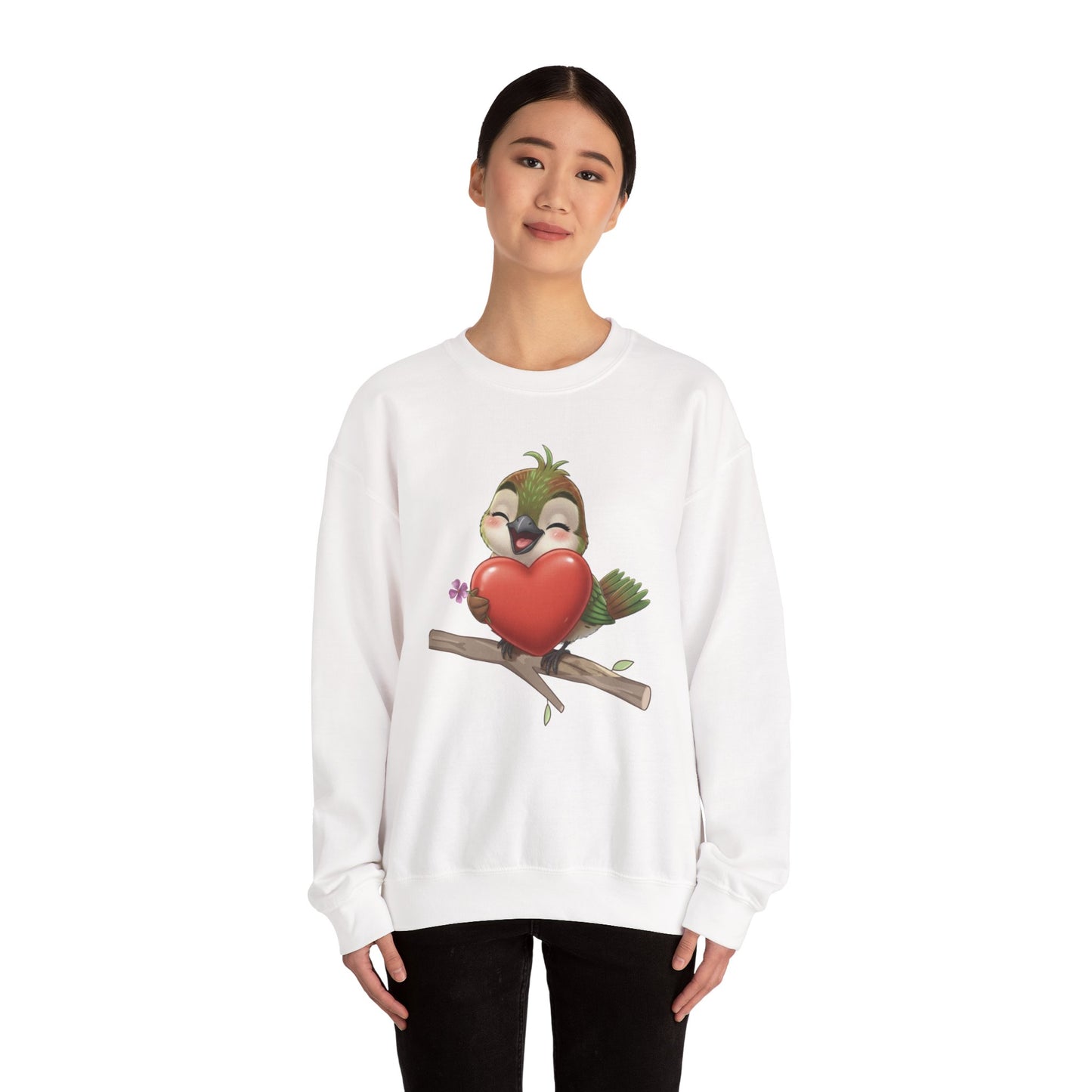 Unisex Heavy Blend Crewneck Sweatshirt Ciguita Hugging a Heart