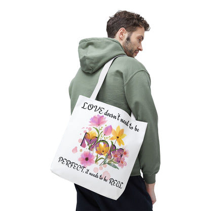 Love Is Real Inspirational Carryall Tote Bag