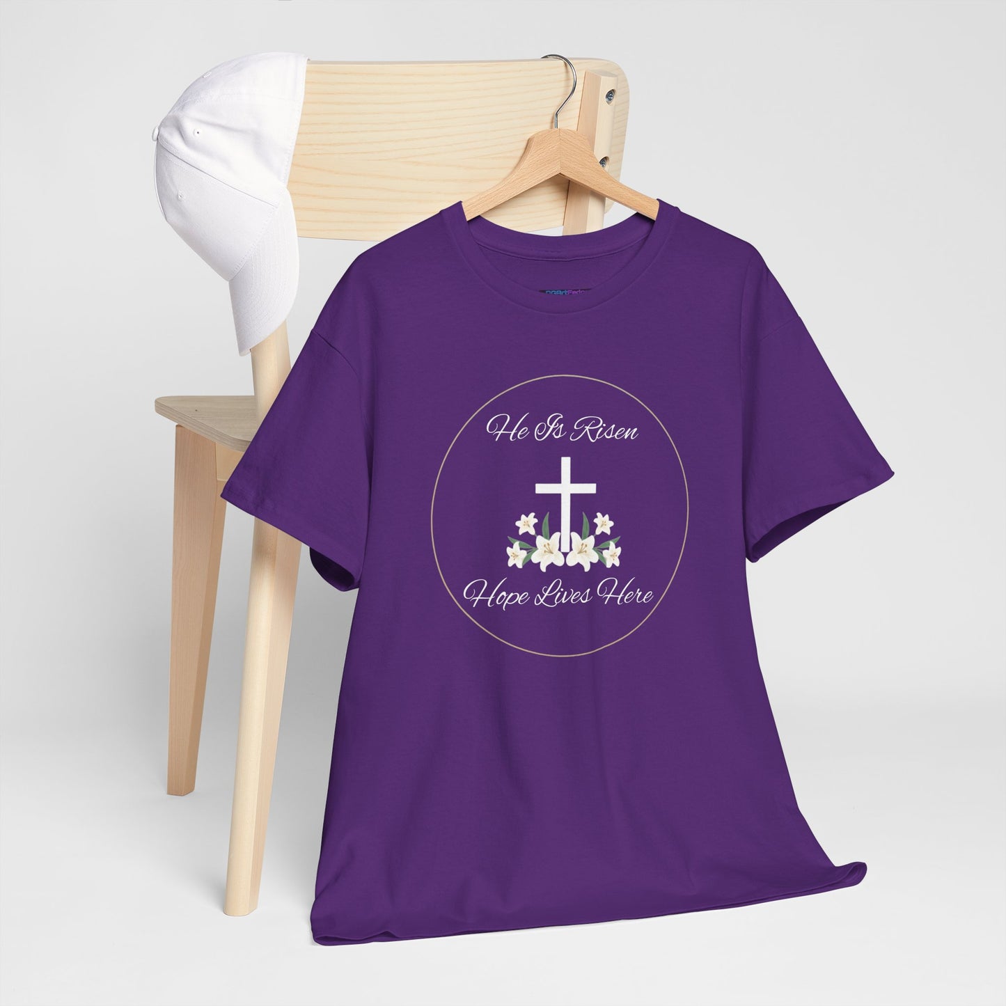 Unisex Heavy Cotton – He is Risen, Hope Lives Here