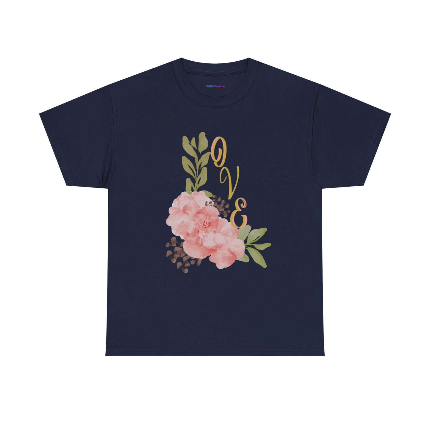 Floral “Love” Design - Unisex Heavy Cotton Tee