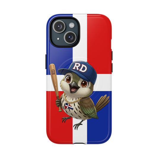 Dominican flag with Cigüa ready for baseball Tough Magnetic Iphone Cases