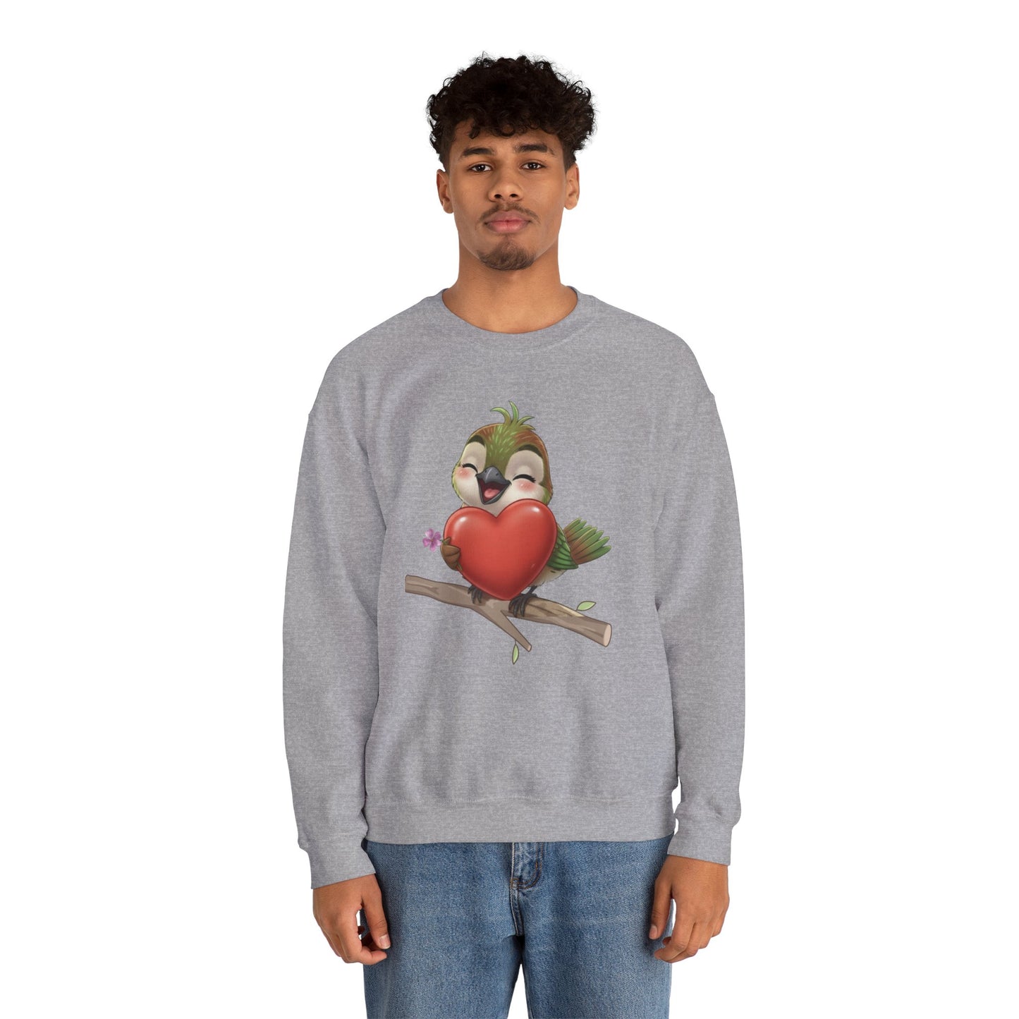 Unisex Heavy Blend Crewneck Sweatshirt Ciguita Hugging a Heart