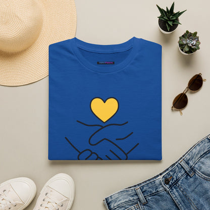 Unisex Softstyle T-Shirt Clasped Hands with Heart