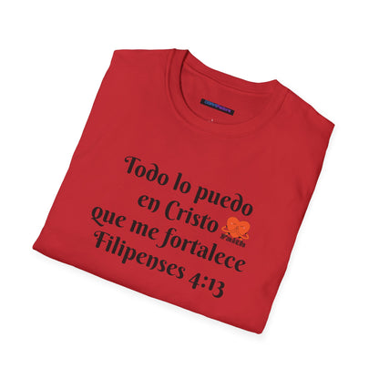 Unisex Softstyle T-Shirt - Filipenses 4:13 - Todo lo puedo en Cristo que me fortalece