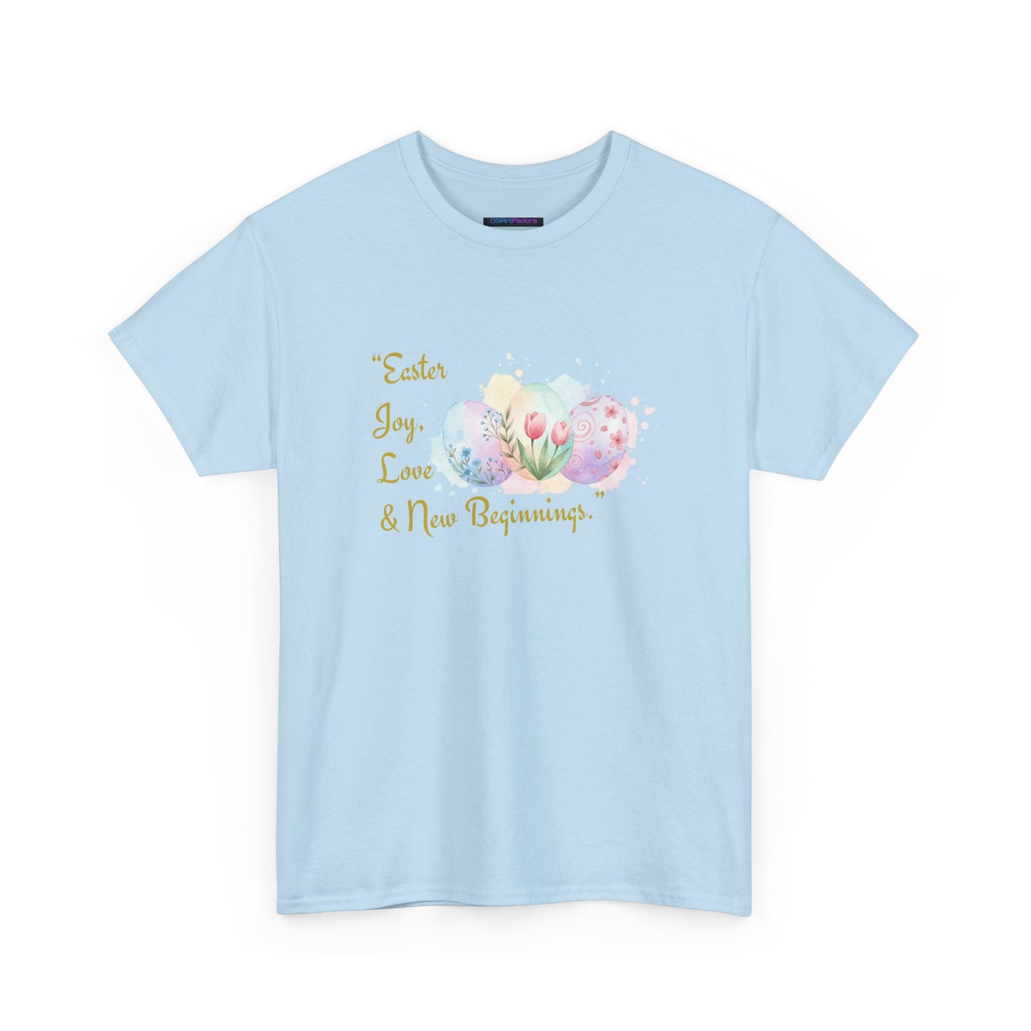 Unisex Heavy Cotton Tee - Easter, Joy, Love, & New Beginnings
