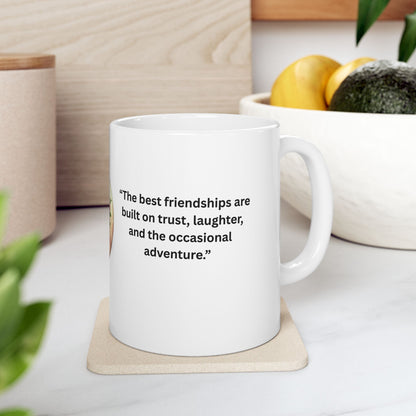 Ceramic Mug, (11oz, 15oz) Ciguita Heart and Quote