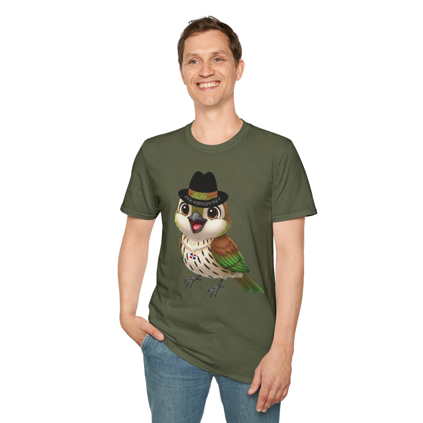Unisex T-shirt Ciguita the Palmchat with Hat & Chain
