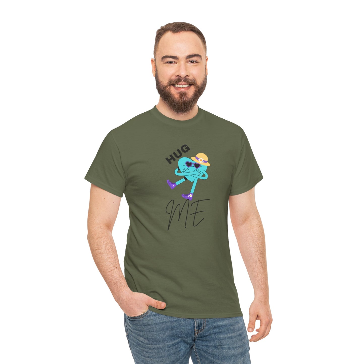 Unisex Heavy Cotton Tee HUG ME GIRL