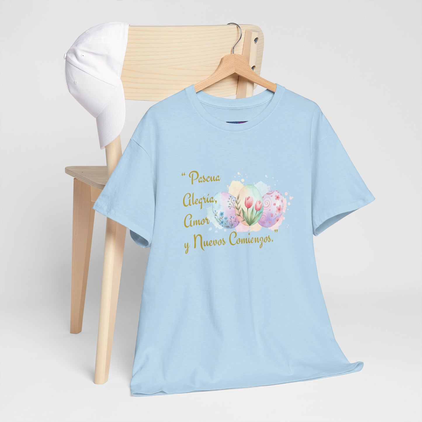 Unisex Heavy Cotton Tee - Easter, Joy, Love, & New Beginnings (Spanish Version)