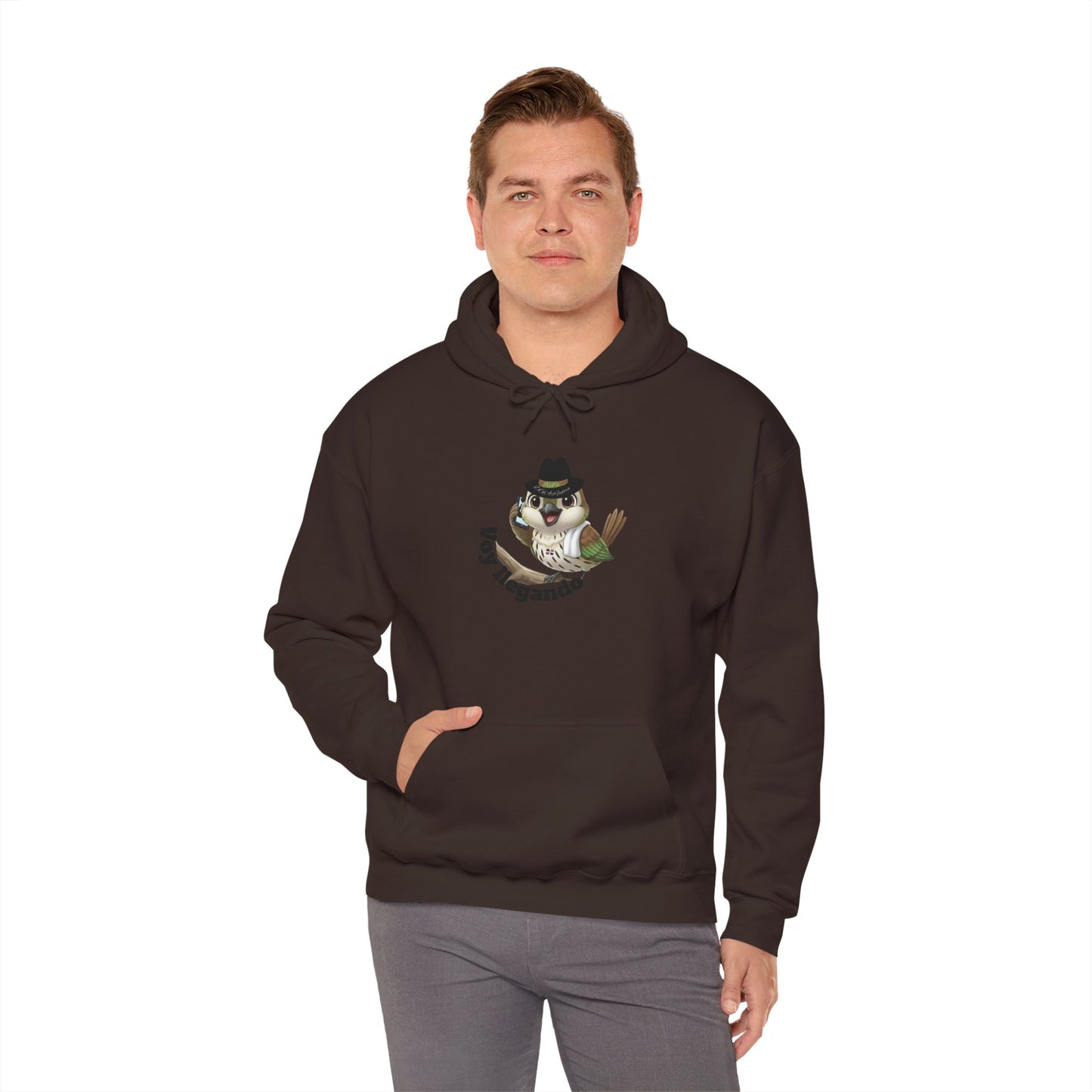 Unisex Heavy Blend  Hooded Sweatshirt with Cigüita "Voy llegando"