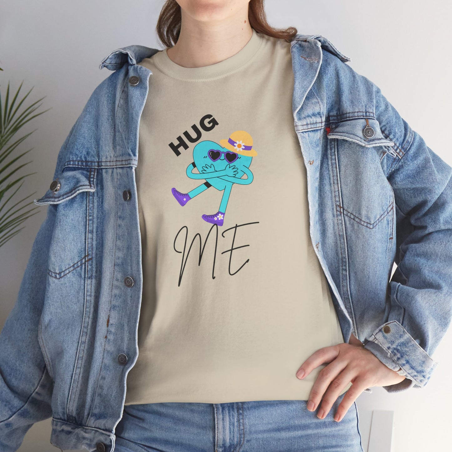Unisex Heavy Cotton Tee HUG ME GIRL