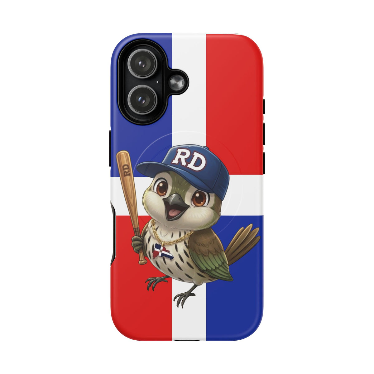 Dominican flag with Cigüa ready for baseball Tough Magnetic Iphone Cases
