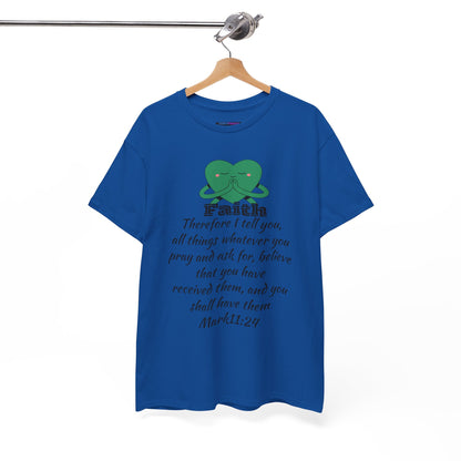 Unisex Heavy Cotton Tee - Faith Mark 11:24