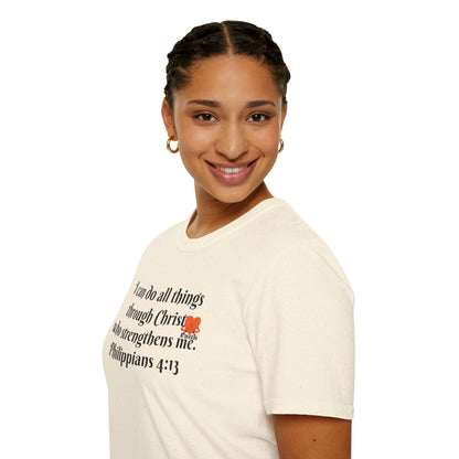 Unisex Softstyle T-Shirt -Philippians 4:13 - I can do all things